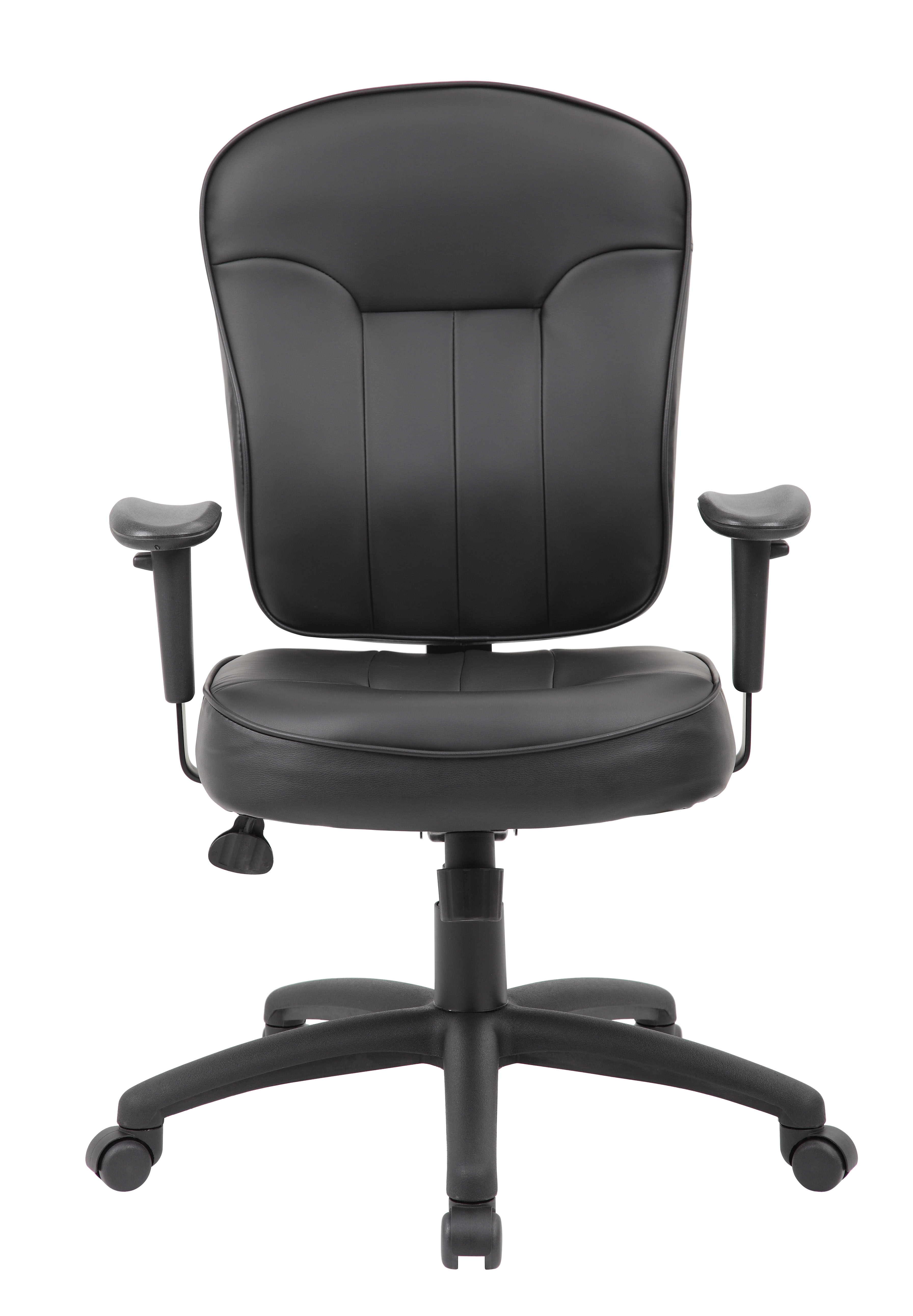 W/ Black Boss Chair BossChair Task Adjustable Leather Arm –