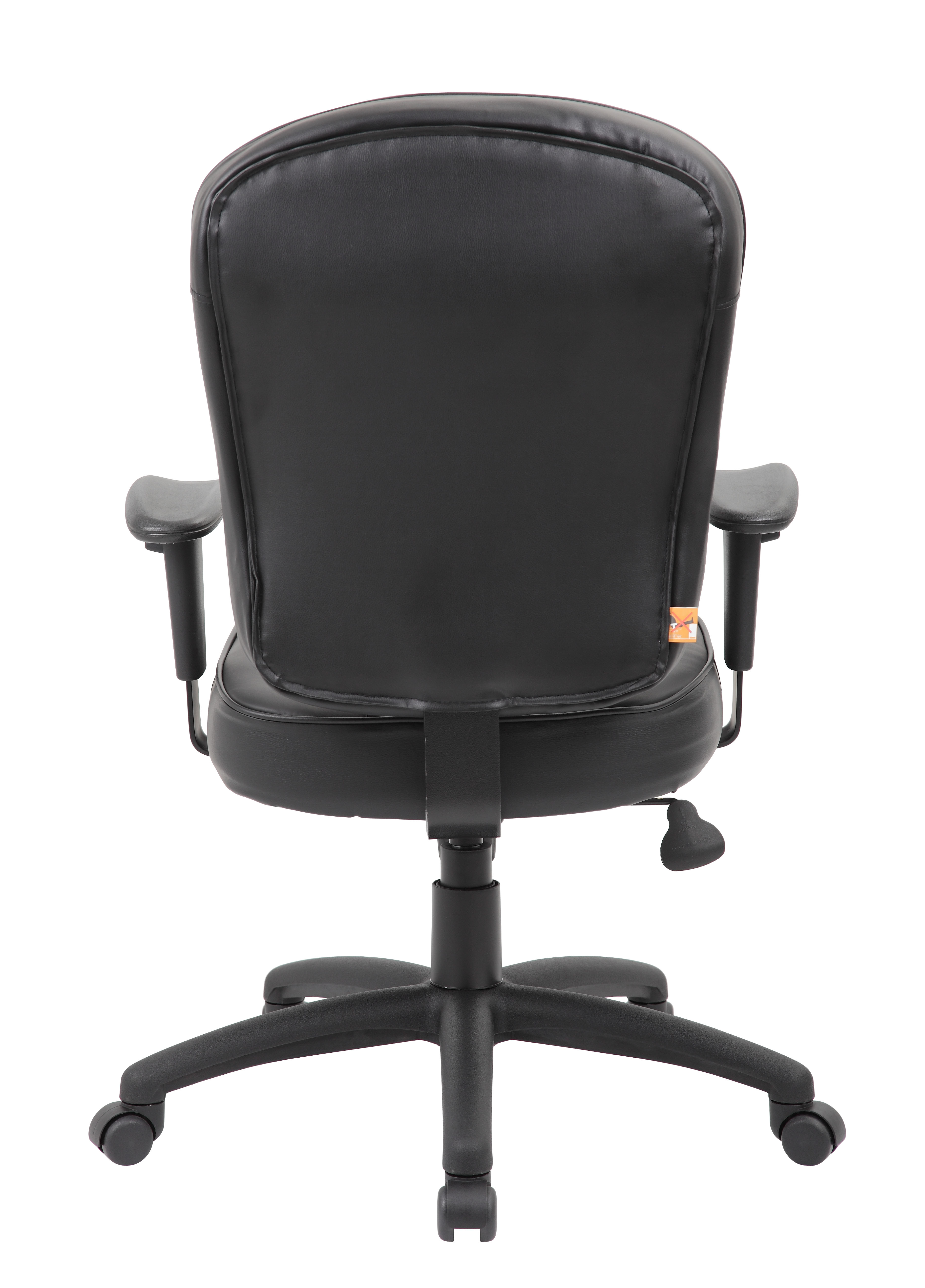 Arm BossChair Task Boss Black W/ Adjustable – Leather Chair