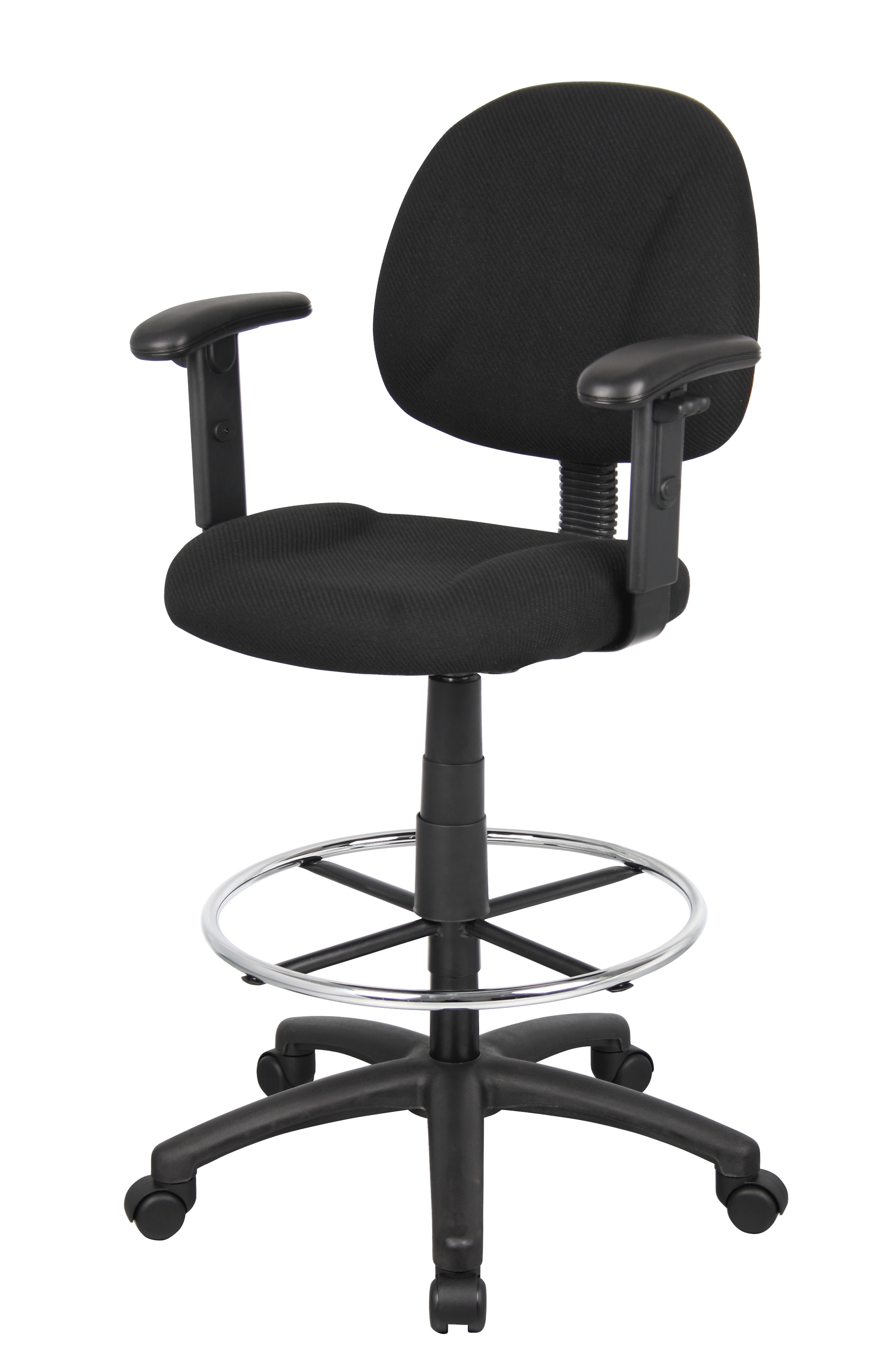 Boss Ergonomic Works Adjustable Drafting Chair with Adjustable Arms and  Removable Foot Rest, Black – BossChair