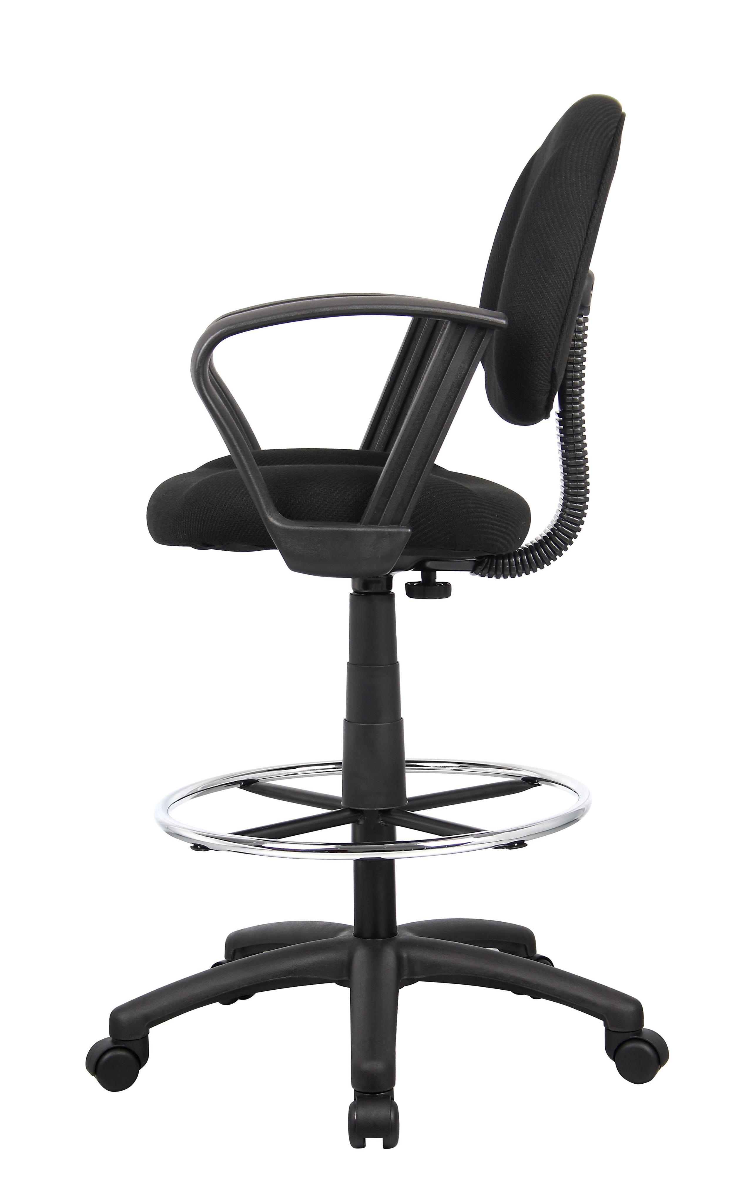 Boss Office Products Ergonomic Works Drafting Chair With Adjustable Arms In Blue 