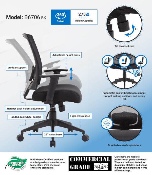 Boss Mesh Back Task Chair - Image 8