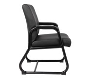 Boss Office Products B709 Heavy Duty Caressoft Guest Chair in Black 