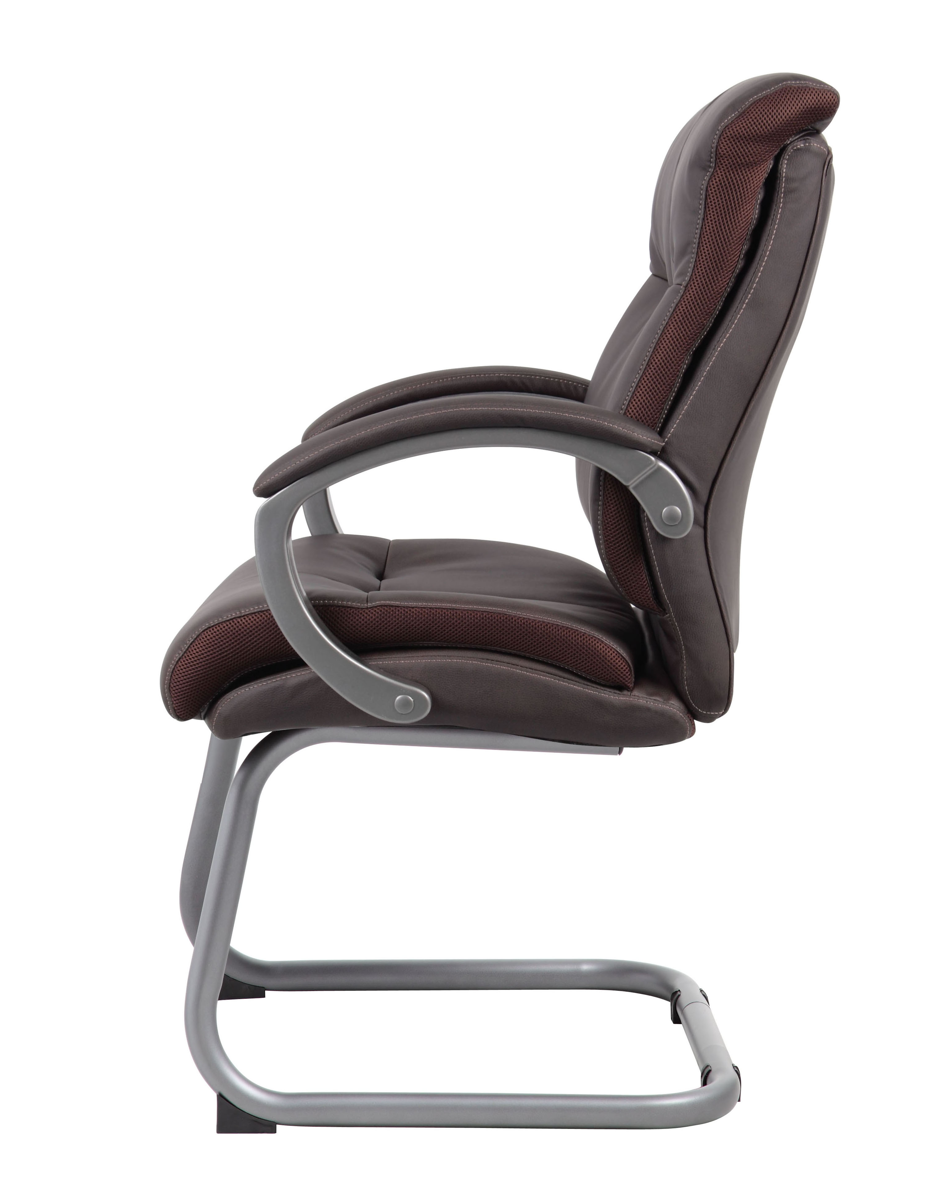 Bomber Brown Boss B8779P-BN Double Plush Executive Guest Chair 