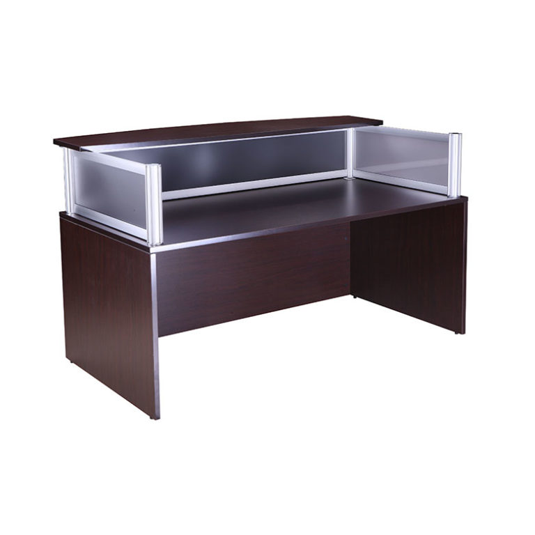 Plexiglass Reception Desk, Mahogany BossChair