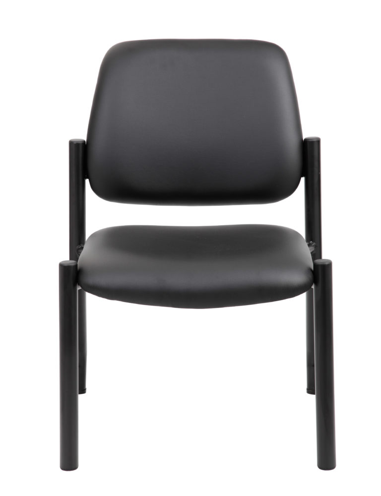 Boss Mid Back Armless Guest Chair, 300 lb capacity, Antimicrobial Vinyl