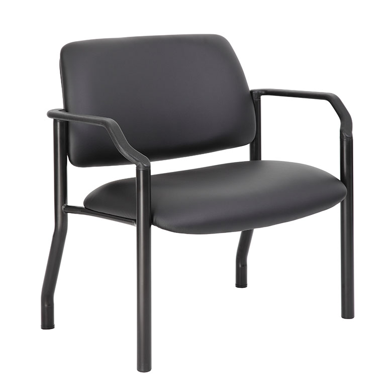 Boss Mid Back Guest Chair 500 Lb Capacity Antimicrobial Vinyl