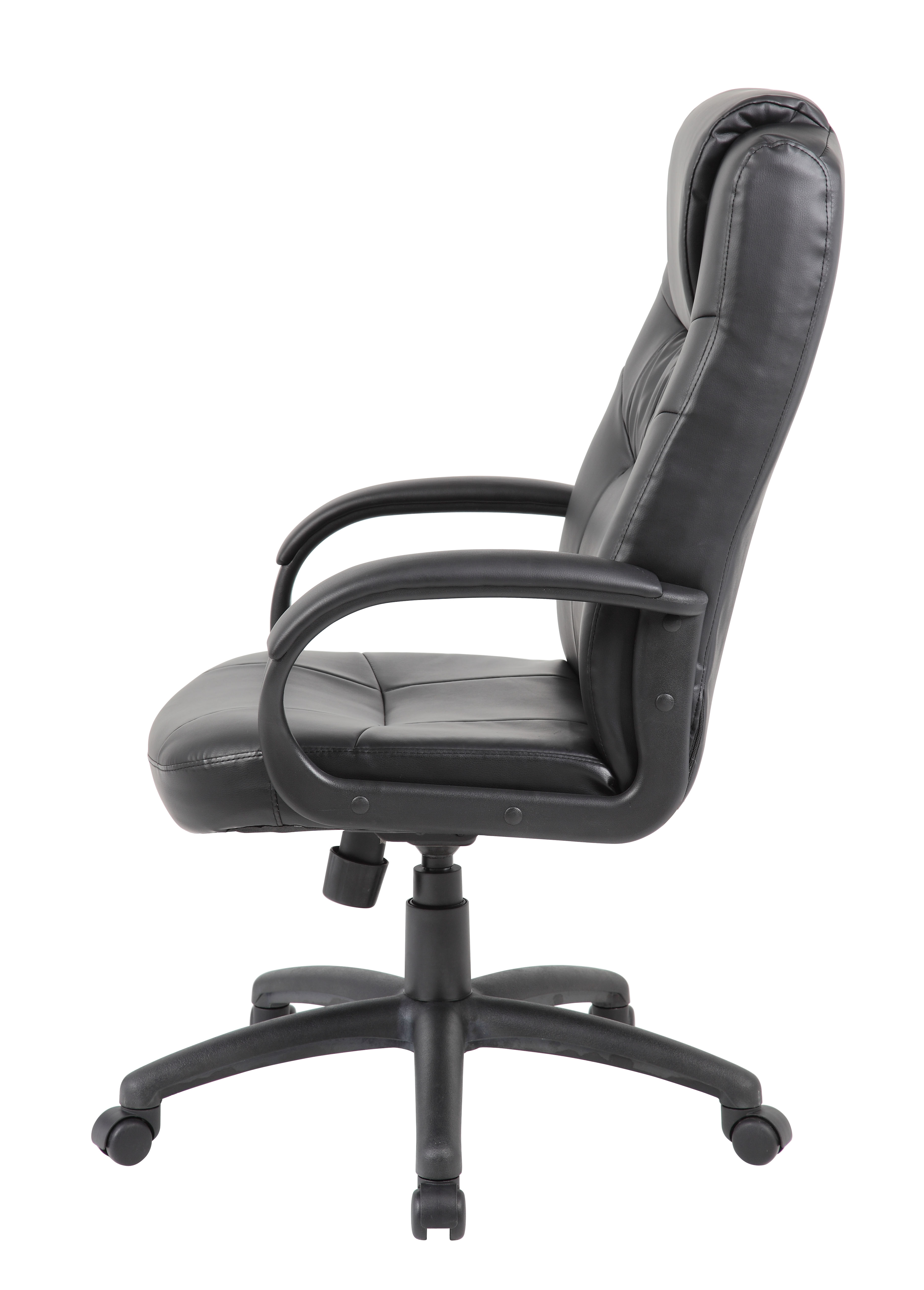 Boss Office Products Executive High Back LeatherPlus Chair in Black 