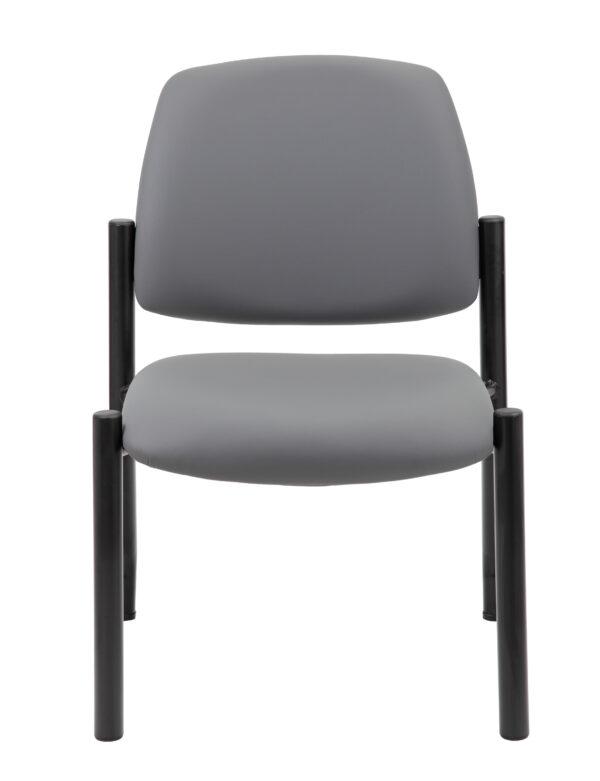Boss Chair Mid Back Armless Guest Chair, 300 lb capacity, Antimicrobial Vinyl - Image 4