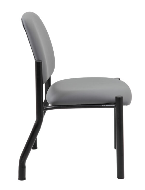 Boss Chair Mid Back Armless Guest Chair, 300 lb capacity, Antimicrobial Vinyl - Image 5