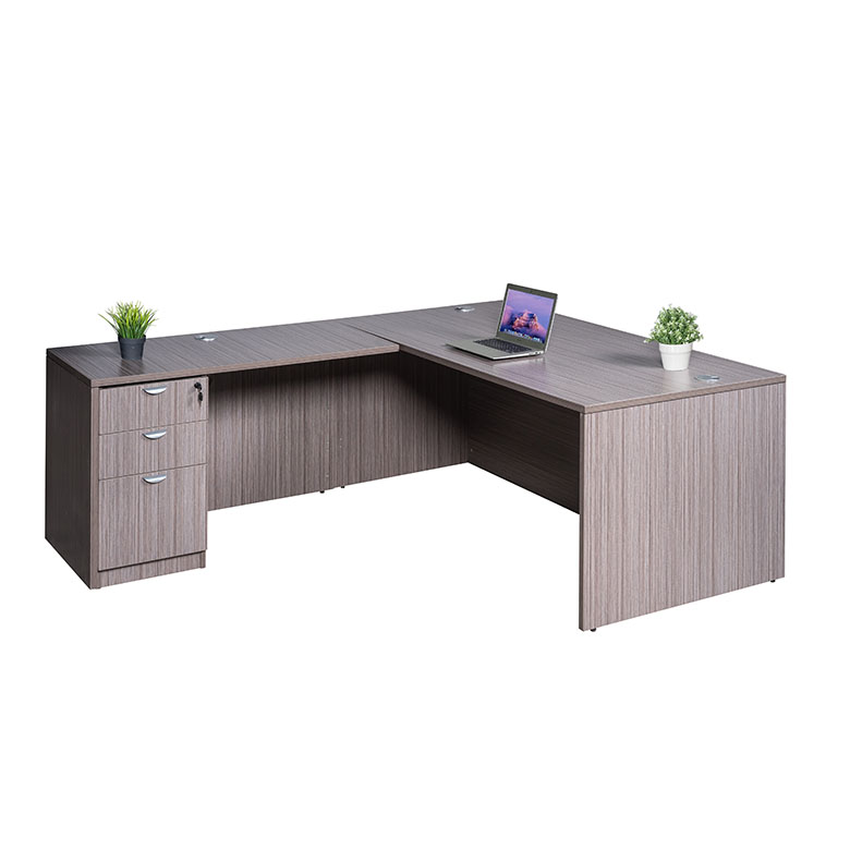 Boss Office Holland 66" Computer Desk in Driftwood 