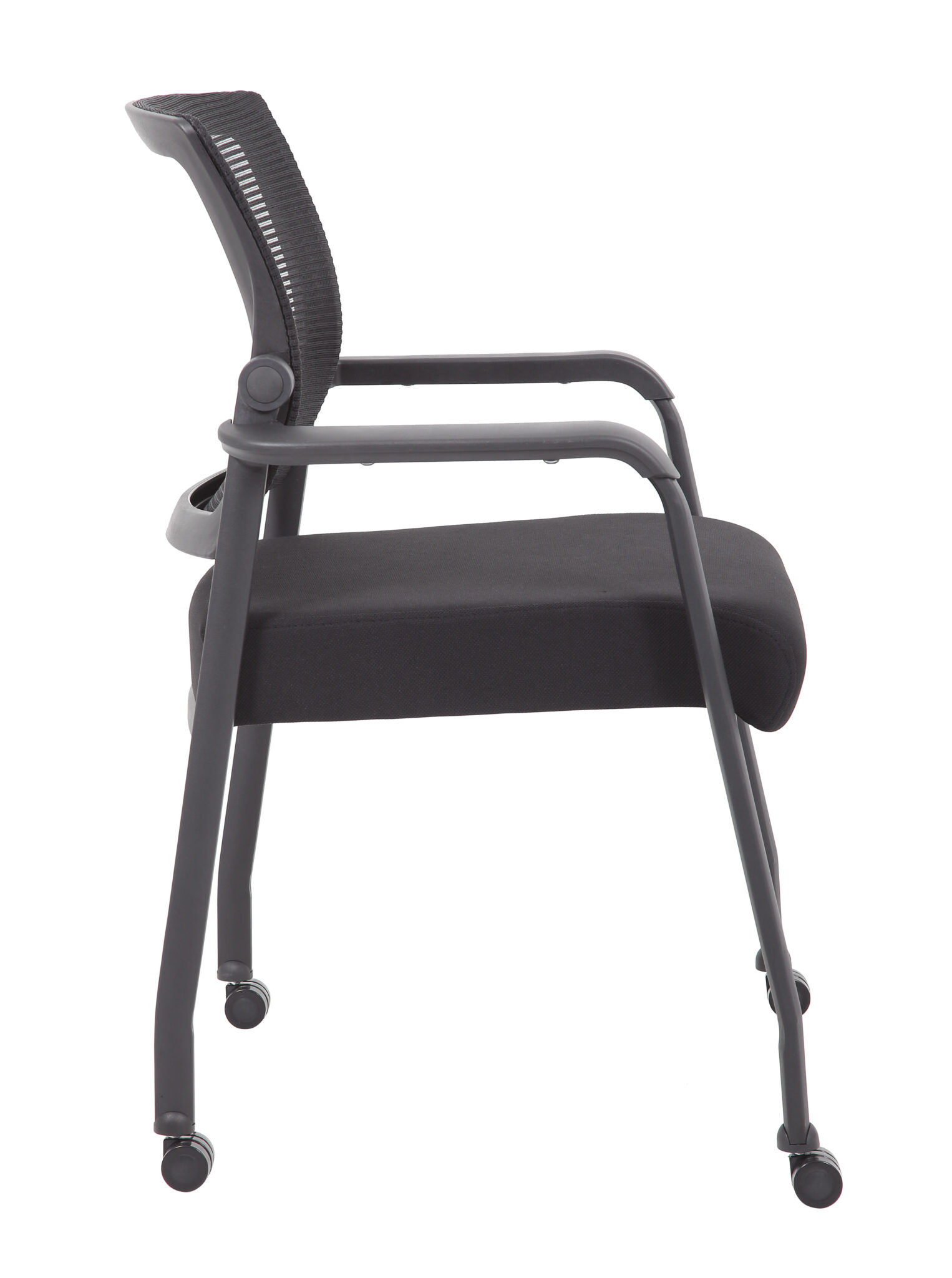 Boss Linear Mesh 4Legged Guest Chair w/ Casters BossChair