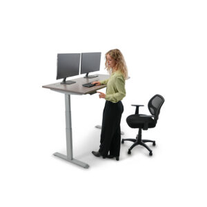Boss S603 Motorized Standing Desk base, Silver (Tops sold separately)