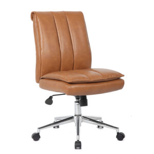 Boss, Charlotte, Pillow Top Task Chair, Armless, Caramel
