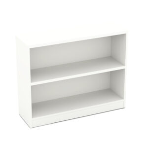 Boss Two Shelf Bookcase, White