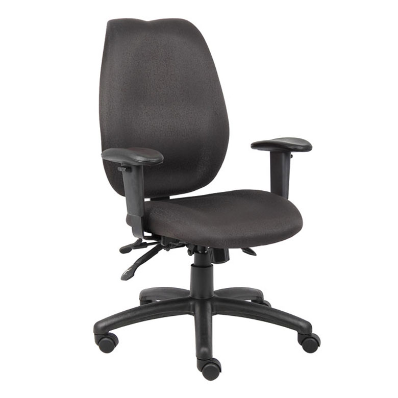 Boss Black High Back Task Chair W/ Seat Slider – BossChair