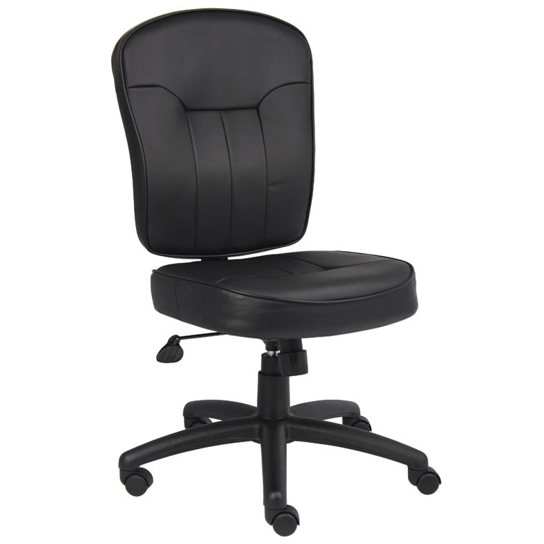 Boss Black Leather Task Chair Bosschair, Leather Boss Chair