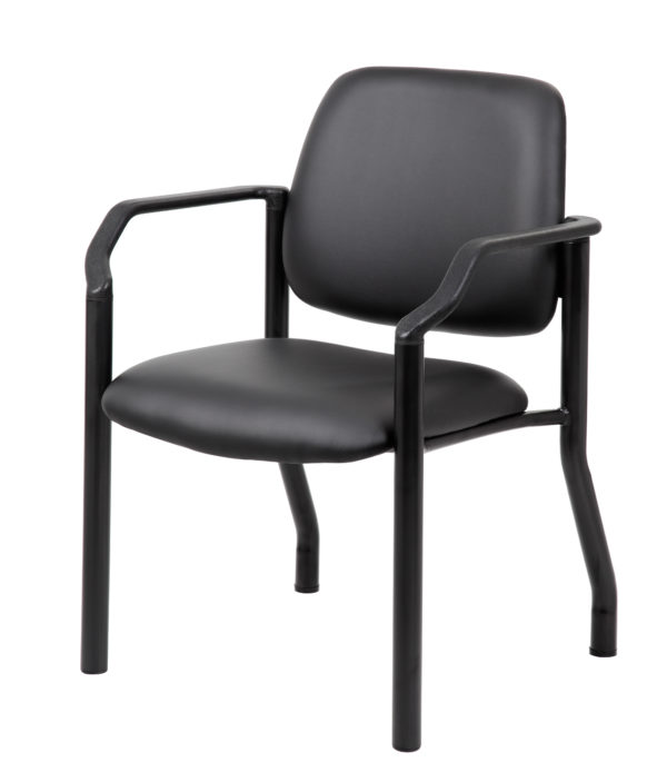 Boss Mid Back Guest Chair, 300 lb capacity, Antimicrobial Vinyl – BossChair
