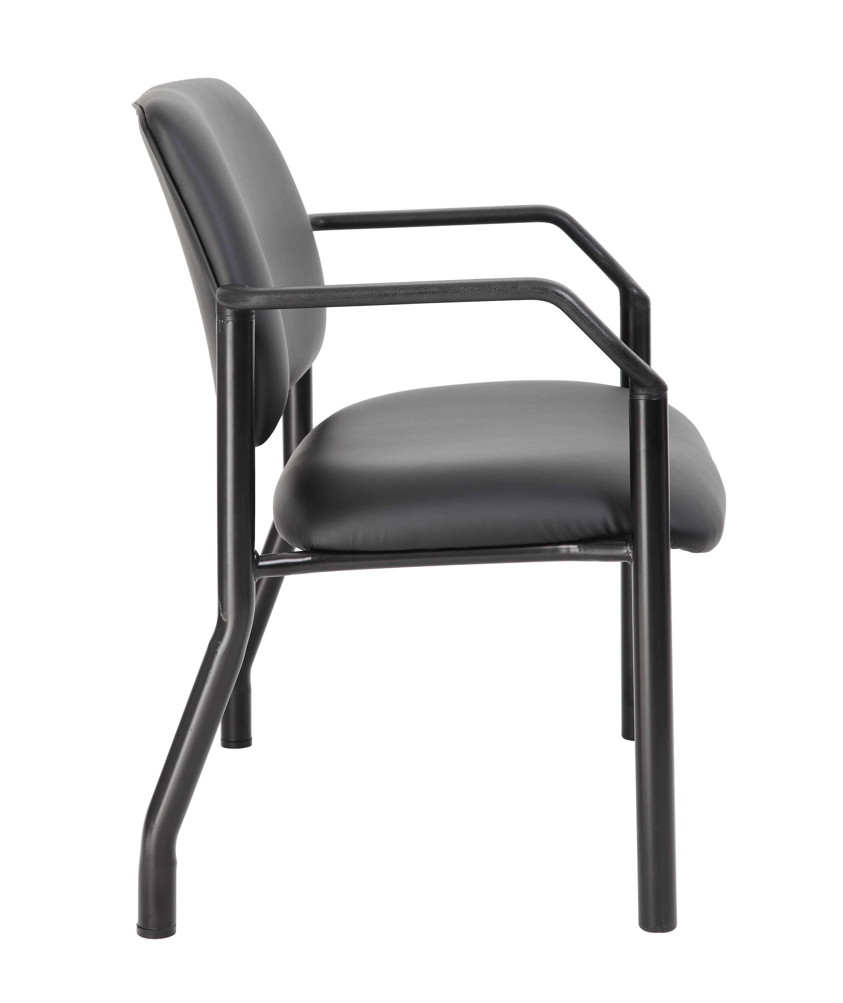 Boss Mid Back Guest Chair, 500 lb capacity, Antimicrobial Vinyl – BossChair