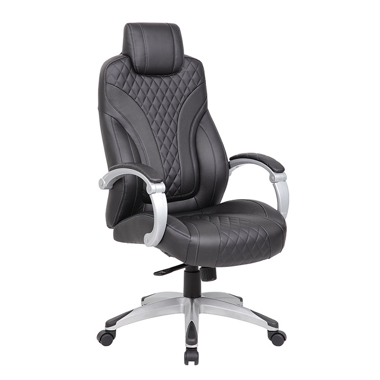 Boss Hinged Arm Executive Chair With Synchro-Tilt, Black – BossChair