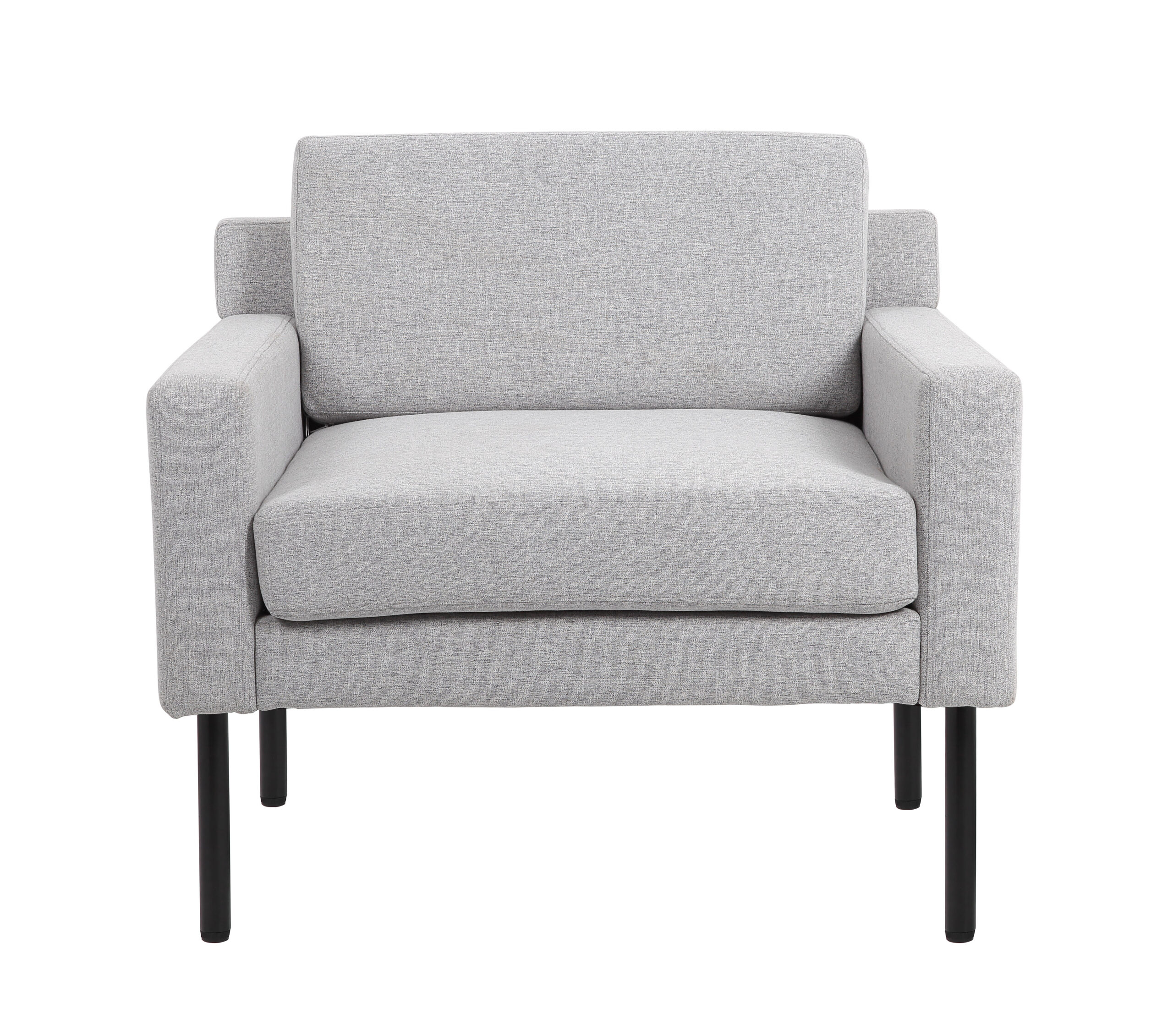 Boss Grey Poly-Linen Weave Lounge Chair – BossChair
